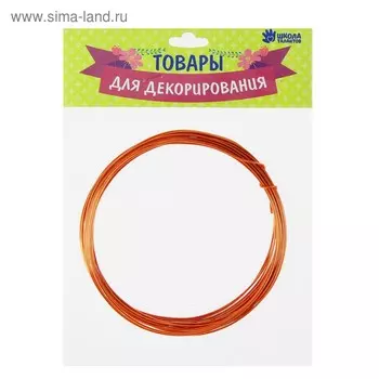Проволока алюминиевая для поделок и декорирования, 5 м, d=1 мм, медная