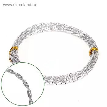 Проволока декоративная «Спираль» 2 мм х 2 м, 15 г, серебряная