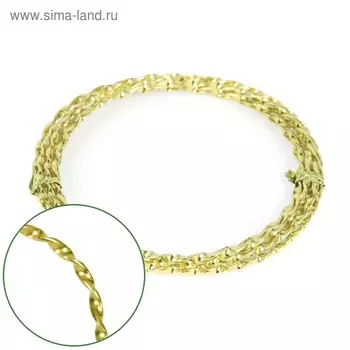 Проволока декоративная «Спираль» 2 мм х 2 м, 15 г, шампань