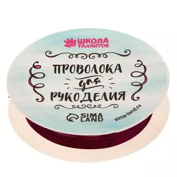 Проволока для творчества и бисероплетения, d=0.3 мм, 10 м, фиолетовый
