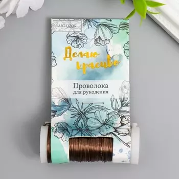 Проволока для творчества «Коричневый», 30 м, толщина 0.3 мм, 5.52.22.2 см