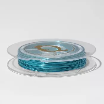 Проволока на бобине d=0.3 мм, L=10 м, бирюзовая