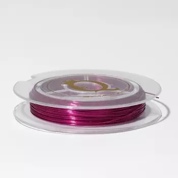 Проволока на бобине, d=0.3 мм, L=10 м, ярко-розовая