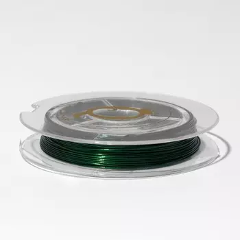 Проволока на бобине, d=0,3 мм, L=10 м, цвет зелёный