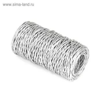 Проволока с бумажным покрытием 2 мм х 50 м, 100 г, серебряная