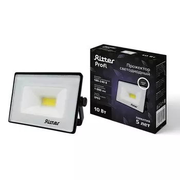 Прожектор светод серия PROFI, 230В, 10Вт, 4000К, 1000Лм, IP65, черн, гарантия 5 лет 53414 7