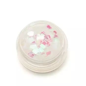 Прозрачные пайетки для ногтей «Единорог», прямоугольники