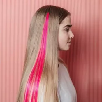 Прядь для волос на заколке, 40 см