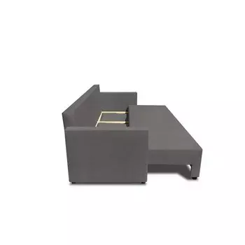 Прямой диван «Алиса 4», еврокнижка, рогожка bahama, цвет steel