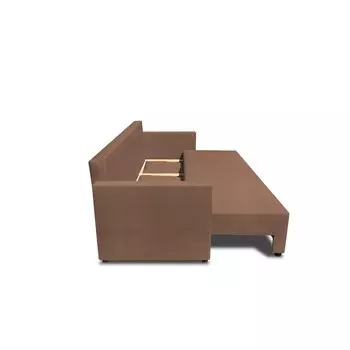 Прямой диван «Алиса 4», еврокнижка, рогожка bahama, цвет hazel