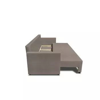 Прямой диван «Алиса 4», еврокнижка, рогожка lunar, цвет beige