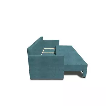 Прямой диван «Алиса 4», еврокнижка, рогожка savana plus, цвет mint