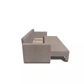 Прямой диван «Алиса 4», еврокнижка, рогожка savana plus, цвет mocca