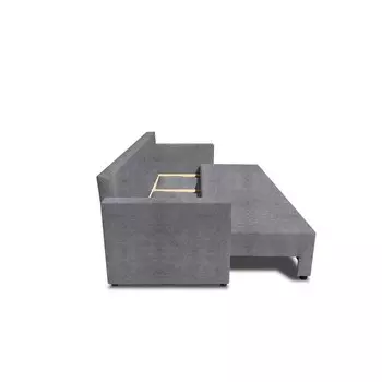 Прямой диван «Алиса 4», еврокнижка, рогожка savana plus, цвет ash