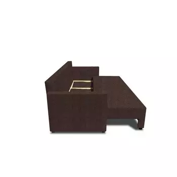 Прямой диван «Алиса 4», еврокнижка, рогожка savana, цвет chocolate