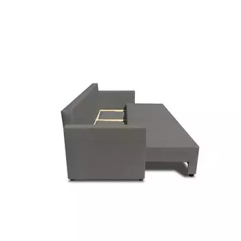 Прямой диван «Алиса 4», еврокнижка, велюр bingo, цвет stone