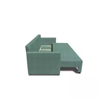 Прямой диван «Алиса 4», еврокнижка, велюр bingo, цвет mint