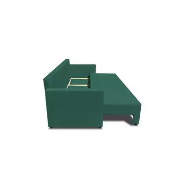 Прямой диван «Алиса 4», еврокнижка, велюр bingo, цвет green