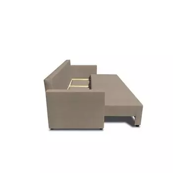 Прямой диван «Алиса 4», еврокнижка, велюр bingo, цвет beige