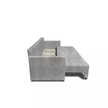 Прямой диван «Алиса 4», еврокнижка, велюр dakota, цвет ash