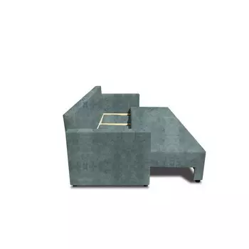 Прямой диван «Алиса 4», еврокнижка, велюр, цвет dakota mint