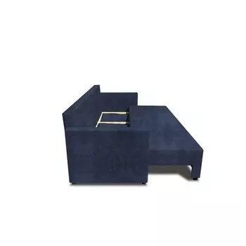 Прямой диван «Алиса 4», еврокнижка, велюр dakota, цвет denim