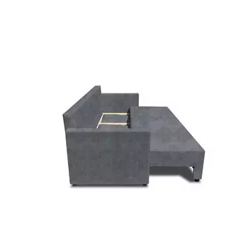 Прямой диван «Алиса 4», еврокнижка, велюр, цвет dakota grey