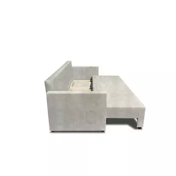 Прямой диван «Алиса 4», еврокнижка, велюр, цвет dakota ivory