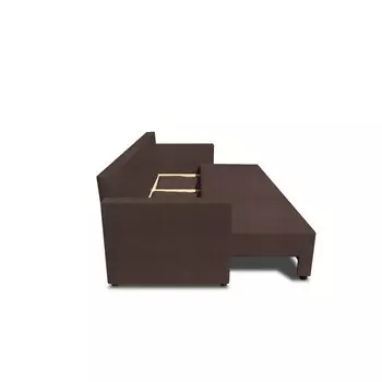 Прямой диван «Алиса 4», еврокнижка, велюр, цвет dream chocolate