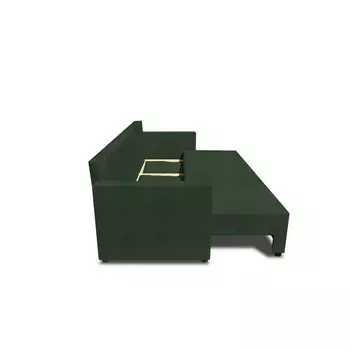 Прямой диван «Алиса 4», еврокнижка, велюр, цвет dream forest