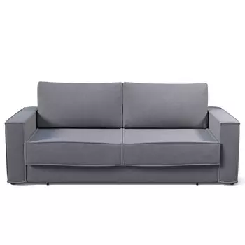 Прямой диван «Дискавери», механизм еврокнижка, велюр, цвет катания сильвер