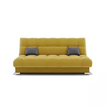 Прямой диван «Фиеста 1», механизм книжка, велюр, цвет селфи 08 / подушки 07