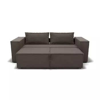 Прямой диван «Хилтон», механизм выкатной, велюр, цвет галакси лайт 005