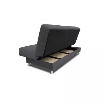 Прямой диван «Идальго», книжка, велюр bingo, цвет grafit