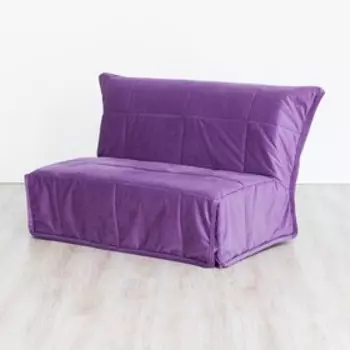 Прямой диван-кровать «Женева», механизм аккордеон, велюр, цвет фиолетовый