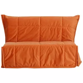 Прямой диван-кровать «Женева», механизм аккордеон, велюр, цвет оранжевый