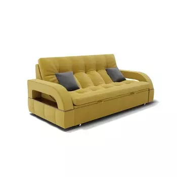 Прямой диван «Майами 1», механизм венеция, велюр, цвет селфи 08 / подушки 07