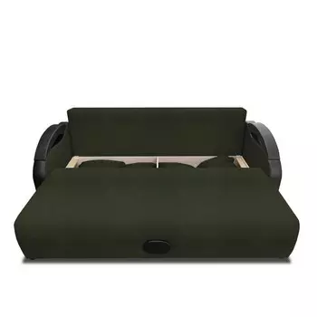 Прямой диван «Мария», еврокнижка, рогожка lunar, цвет forest