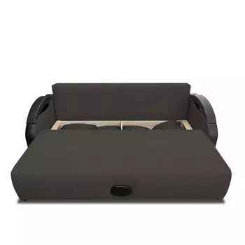 Прямой диван «Мария», еврокнижка, рогожка lunar, цвет coffee