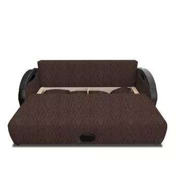 Прямой диван «Мария», еврокнижка, рогожка savana, цвет chocolate