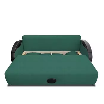Прямой диван «Мария», еврокнижка, велюр bingo, цвет green