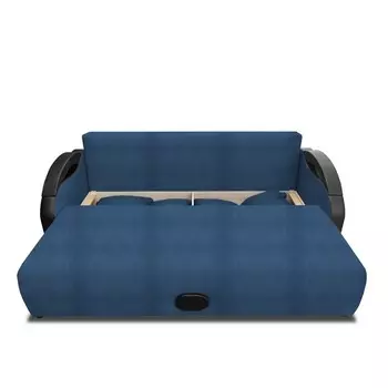 Прямой диван «Мария», еврокнижка, велюр bingo, цвет denim