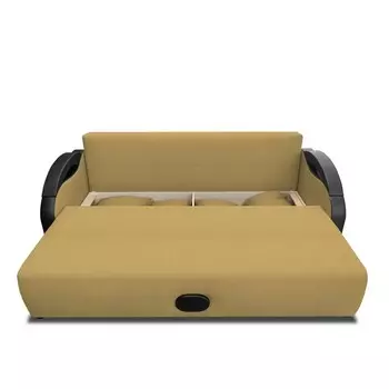 Прямой диван «Мария», еврокнижка, велюр bingo, цвет mustard