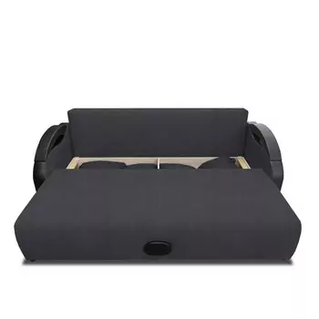 Прямой диван «Мария», еврокнижка, велюр, цвет vital grafit