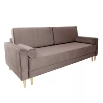 Диван прямой «Марсель», механизм тик-так, блок независимых пружин, велюр, цвет коричневый