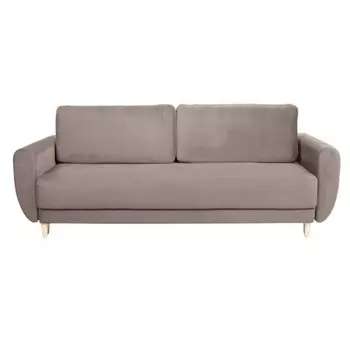 Диван прямой «Неаполь», механизм еврокнижка, пружинный блок, велюр, цвет бежевый