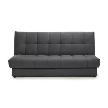 Прямой диван «Пальмира Люкс 3», механизм книжка, велюр, цвет ультра графит