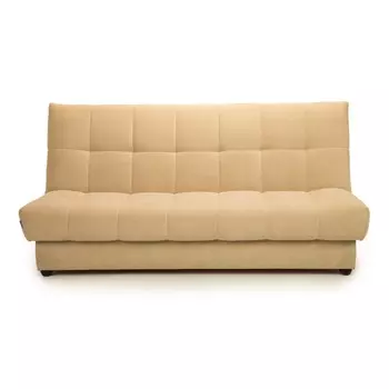 Прямой диван «Пальмира Люкс 3», механизм книжка, велюр, цвет ультра санд