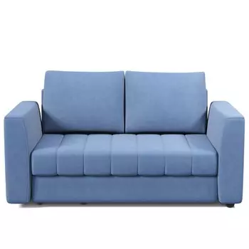 Прямой диван «Поло 2», механизм выкатной, левый, велюр, цвет катания дасти блу