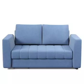 Прямой диван «Поло 2 », механизм выкатной, правый, велюр, цвет катания дасти блу